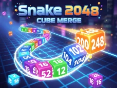 Snake 2048: Cube Merge — δωρεάν online παιχνίδι