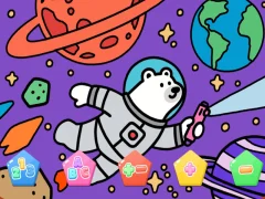Color By Code Space Bear — δωρεάν online παιχνίδι