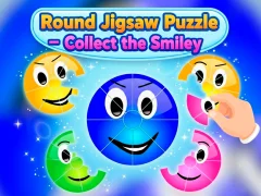 Round jigsaw Puzzle - Collect the Smiley — δωρεάν online παιχνίδι