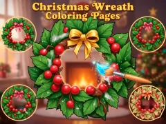 Christmas Wreath Coloring Pages — δωρεάν online παιχνίδι