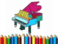 Back To School: Piano Coloring Book — δωρεάν online παιχνίδι