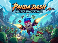 Panda Dash Auto Shooting — δωρεάν online παιχνίδι