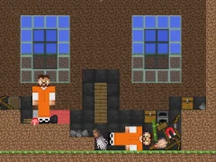 Escape from the prison in Mineblock! Destruction! — δωρεάν online παιχνίδι
