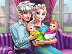 Ice Queen Twins Family Day — δωρεάν online παιχνίδι