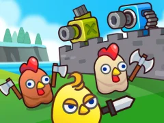 Merge Cannon: Chicken Defense — δωρεάν online παιχνίδι