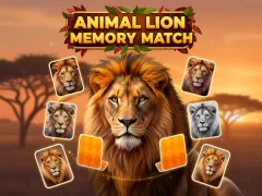 Animal Lion Memory Match — δωρεάν online παιχνίδι