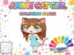 Anime Cat Girl Coloring Pages — δωρεάν online παιχνίδι