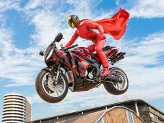 Real Motorbike Super Hero Stunt 3D — δωρεάν online παιχνίδι