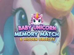 Baby Unicorn Memory Match & Hidden Objects — δωρεάν online παιχνίδι