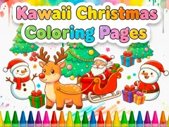Kawaii Christmas Coloring Pages — δωρεάν online παιχνίδι