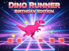 Dino Runner Birthday Edition — δωρεάν online παιχνίδι