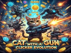 Cat with a Gun Clicker Evolution — δωρεάν online παιχνίδι