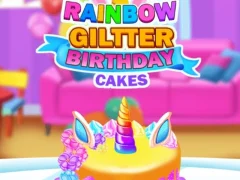 Rainbow Glitter Birthday Cakes — δωρεάν online παιχνίδι