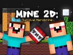 Mine 2D Survival Herobrine — δωρεάν online παιχνίδι