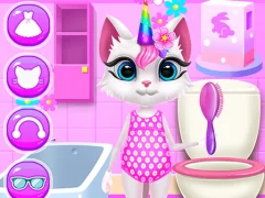 Kitty Unicorn Daily Care — δωρεάν online παιχνίδι