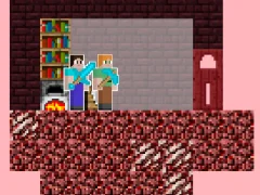 Alex and Steve Nether — δωρεάν online παιχνίδι