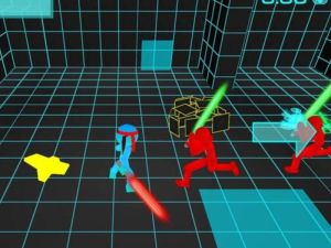 Παιχνίδι Stickman Neon Sword Fighting σε απευθείας σύνδεση