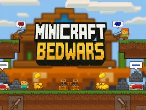 Παιχνίδι Bedwars Minecraft σε απευθείας σύνδεση