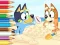 Coloring Book: Bluey On The Beach — δωρεάν online παιχνίδι