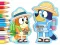 Coloring Book: Bluey Camping — δωρεάν online παιχνίδι