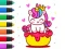 Coloring Book: Unicorn Cupcake — δωρεάν online παιχνίδι