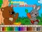 Coloring book: Bear and rabbit — δωρεάν online παιχνίδι