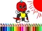 Back To School: Mask Boy Coloring — δωρεάν online παιχνίδι