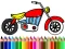 Back To School: Motorbike Coloring — δωρεάν online παιχνίδι