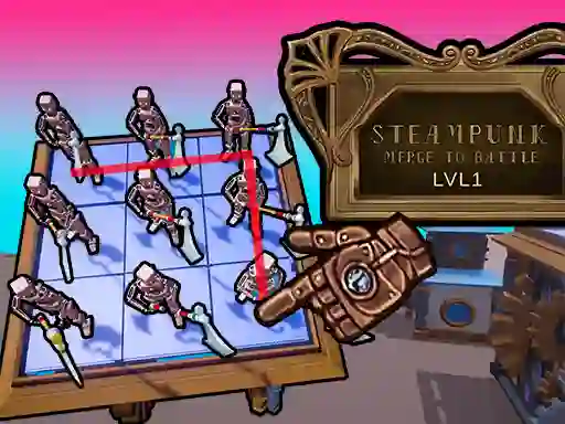 Steampunk Merge To Battle — δωρεάν online παιχνίδι
