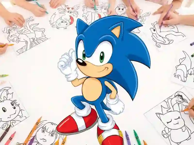 Sonic Coloring — δωρεάν online παιχνίδι