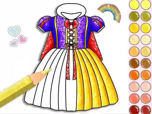 Princess Glitter Coloring — δωρεάν online παιχνίδι