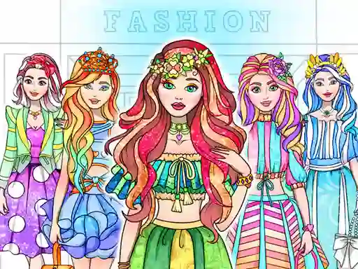 Girl Coloring Dress Up Games — δωρεάν online παιχνίδι