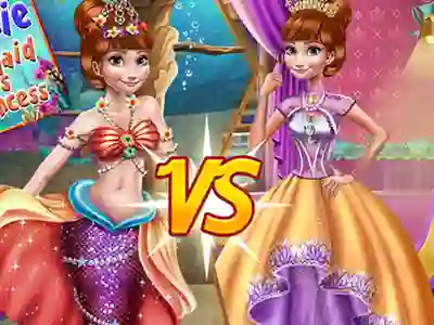 Anna mermaid vs princess — δωρεάν online παιχνίδι