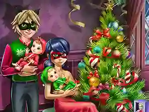 Dotted Girl Family Christmas — δωρεάν online παιχνίδι