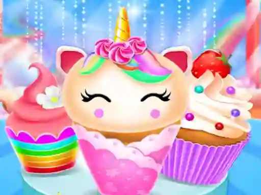 Unicorn Mermaid Cupcake Cooking Design — δωρεάν online παιχνίδι