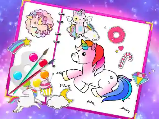 Fabulous Cute Unicorn Coloring Book — δωρεάν online παιχνίδι