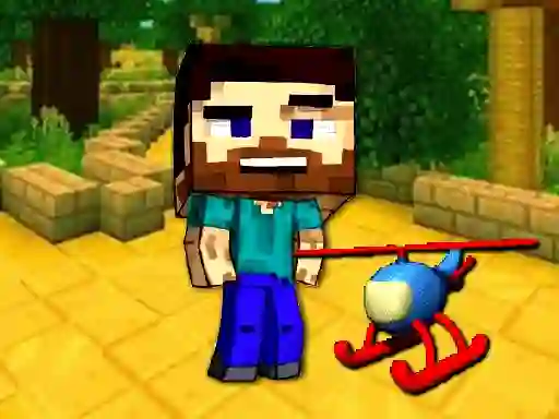 Mineblock Helicopter Adventure — δωρεάν online παιχνίδι