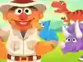 123 Sesame Street: Ernie's Dinosaur Day Care — δωρεάν online παιχνίδι