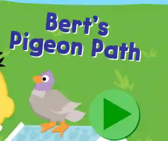 123 Sesame Street: Bert's Pigeon Path — δωρεάν online παιχνίδι