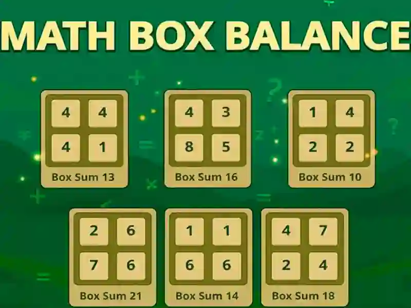 Math Box Balance — δωρεάν online παιχνίδι