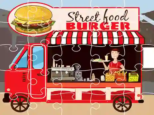 Burger Trucks Jigsaw — δωρεάν online παιχνίδι