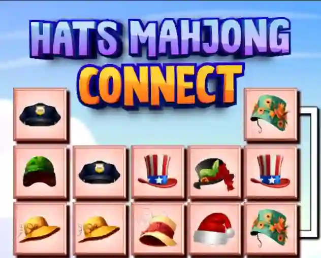 Hats Mahjong Connect — δωρεάν online παιχνίδι