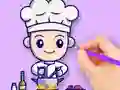 Coloring Book: Chef — δωρεάν online παιχνίδι