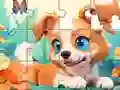 Jigsaw Puzzle: Dog And Garden — δωρεάν online παιχνίδι