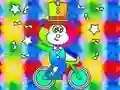 Coloring Book: Monkey Rides Unicycle — δωρεάν online παιχνίδι