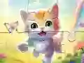 Jigsaw Puzzle: Kitten With Butterfly — δωρεάν online παιχνίδι