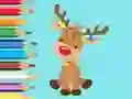 Coloring Book: Cute Christmas Reindeer — δωρεάν online παιχνίδι