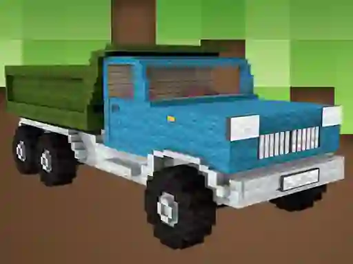 Blockcraft Truck Jigsaw — δωρεάν online παιχνίδι