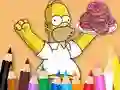 Coloring Book: Simpson Doughnut — δωρεάν online παιχνίδι