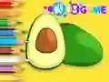 Coloring Book: Avocado Fruit — δωρεάν online παιχνίδι